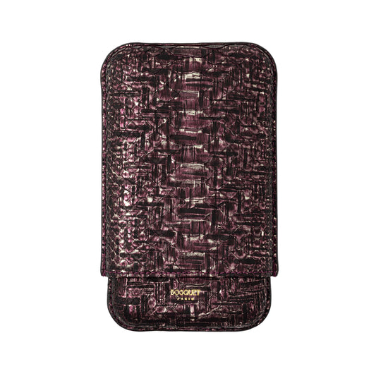 Python Leather Case for 3 - Rosee