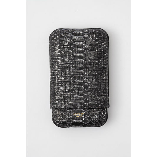 Python Leather Case for 3 - Black