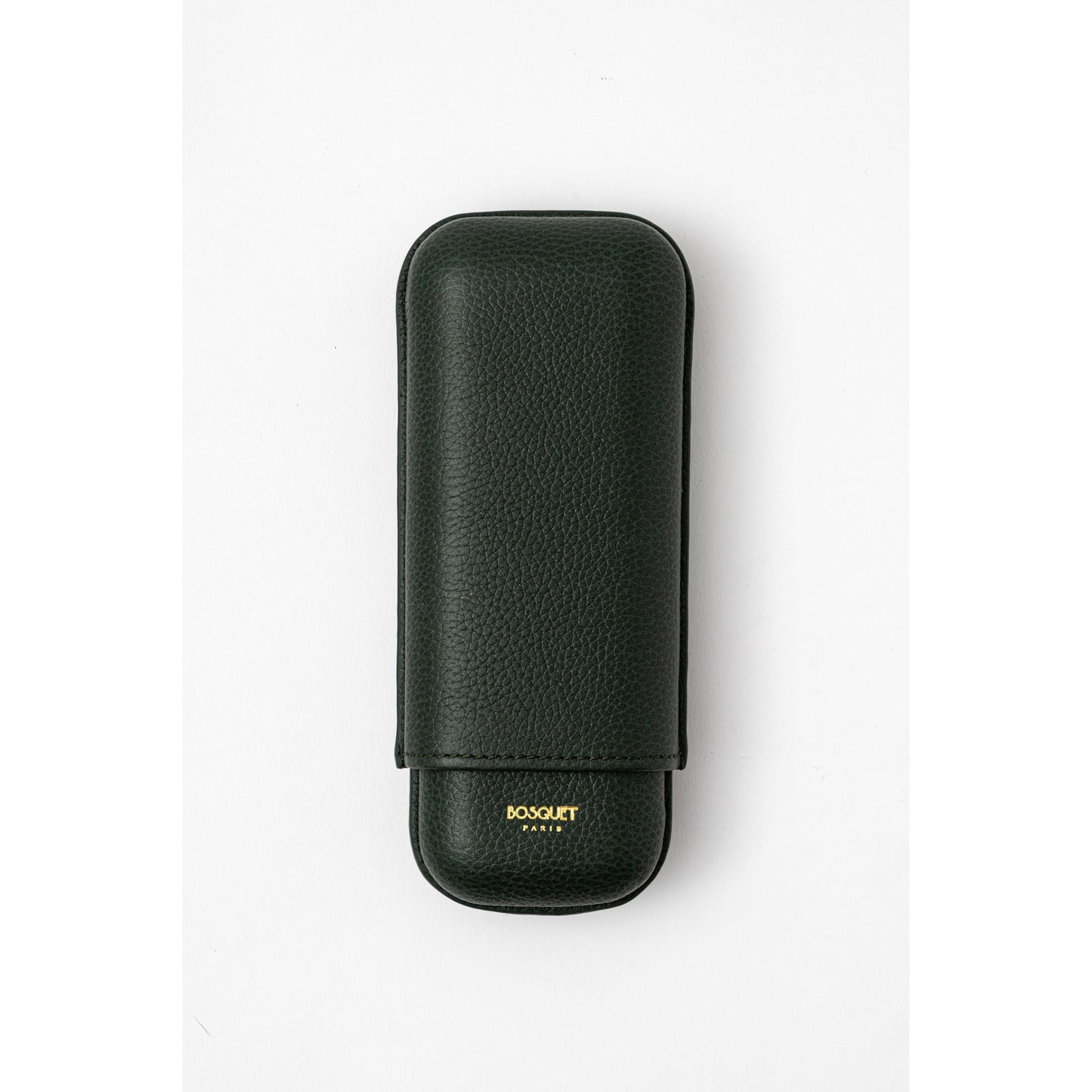 Grained Calf Leather Case For 2 -  Green Forest