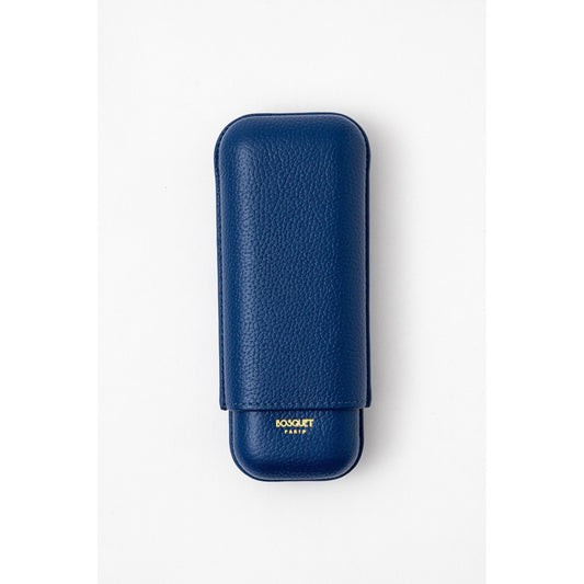 Grained Calf Leather Case For 2 -  Blue Lapis