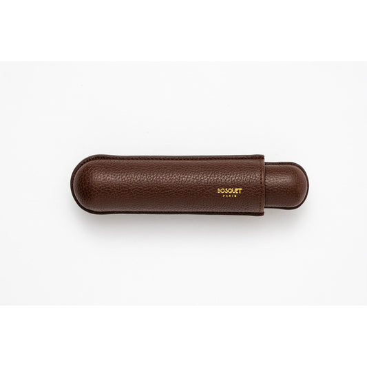 Grained Calf Leather case for 1 - Light Brown