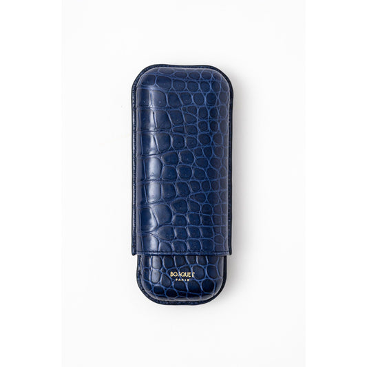 Genuine Crocodile Leather Case for 2 - Navy Blue