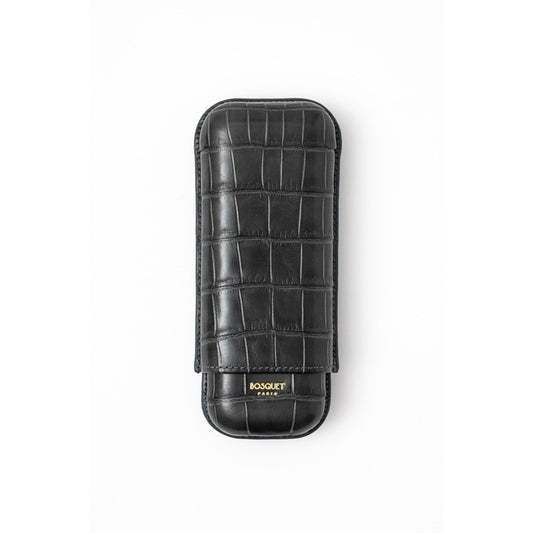 Genuine Crocodile Leather Case for 2 - Black
