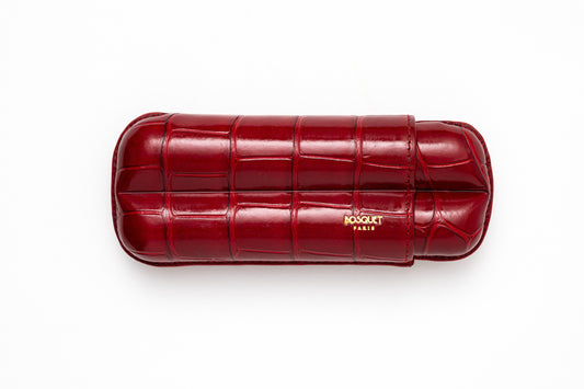 Genuine Crocodile Leather Case for 2 - Cherry Deep Red