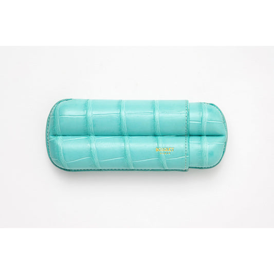 Genuine Crocodile Leather Case for 2 - Sky Blue