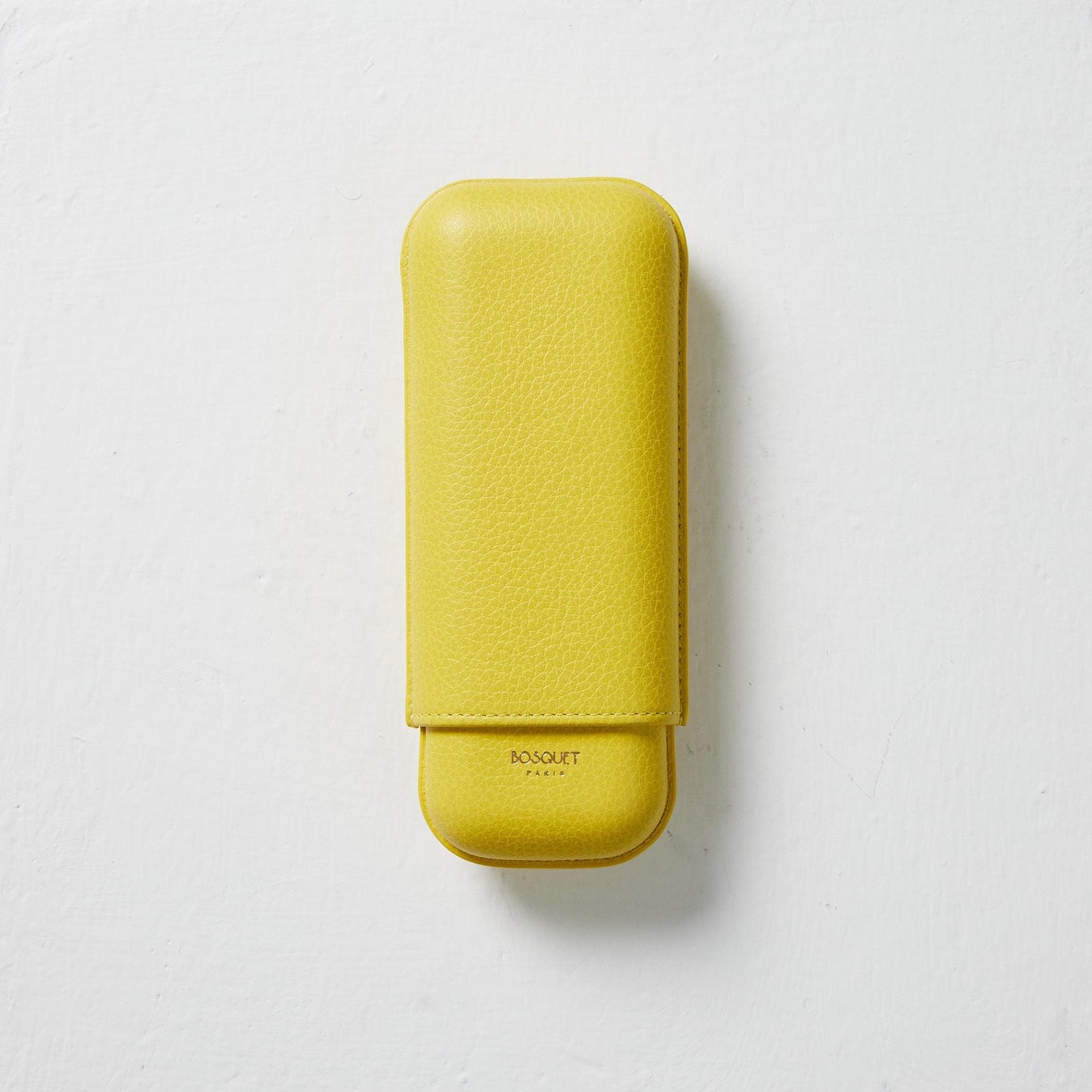 Grained Calf Leather Case For 2 -  Citron