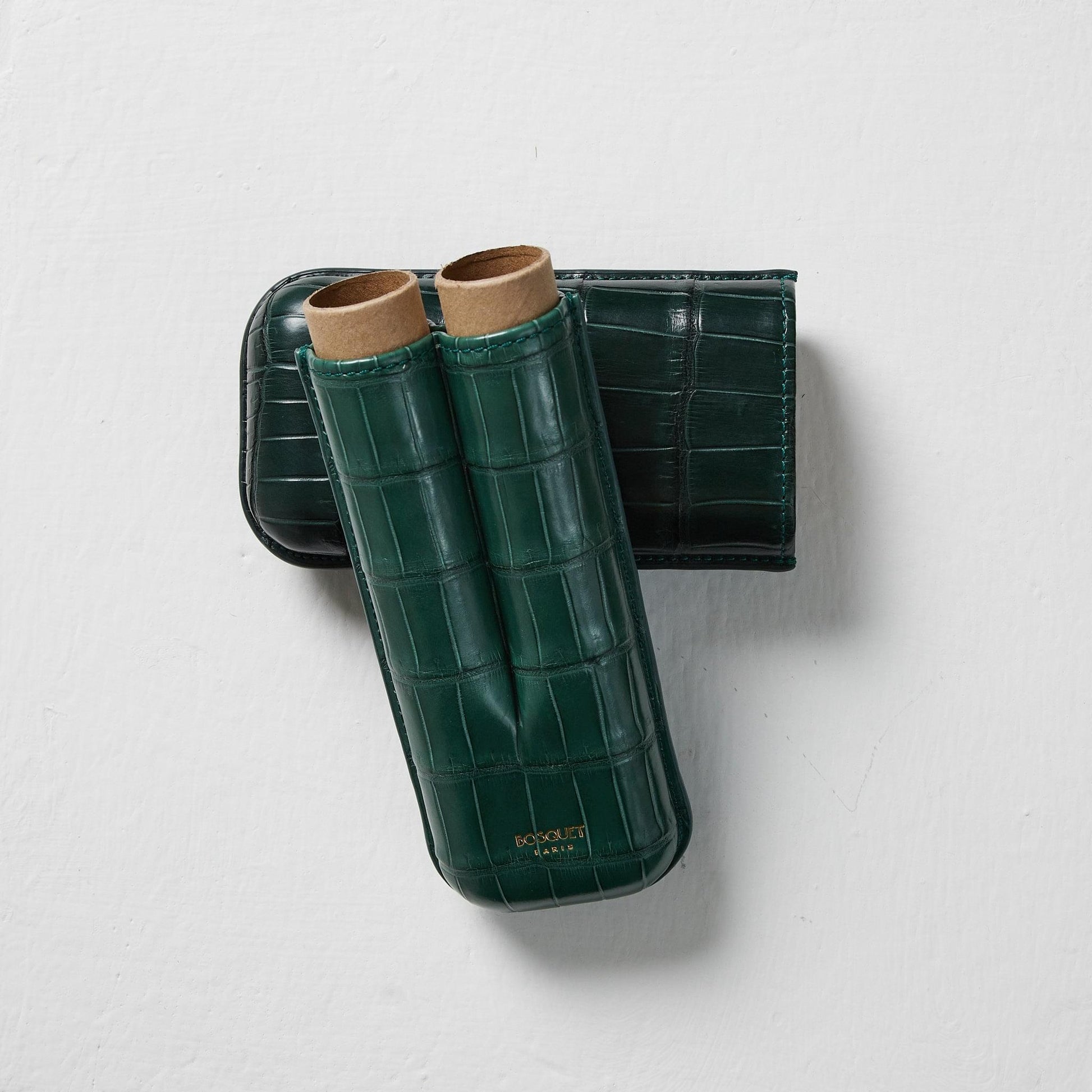 Croco Leather Lipstick Case - Green – Da Milano