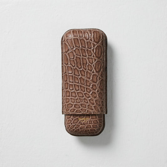 Genuine Crocodile Leather Case for 2 - Light Brown