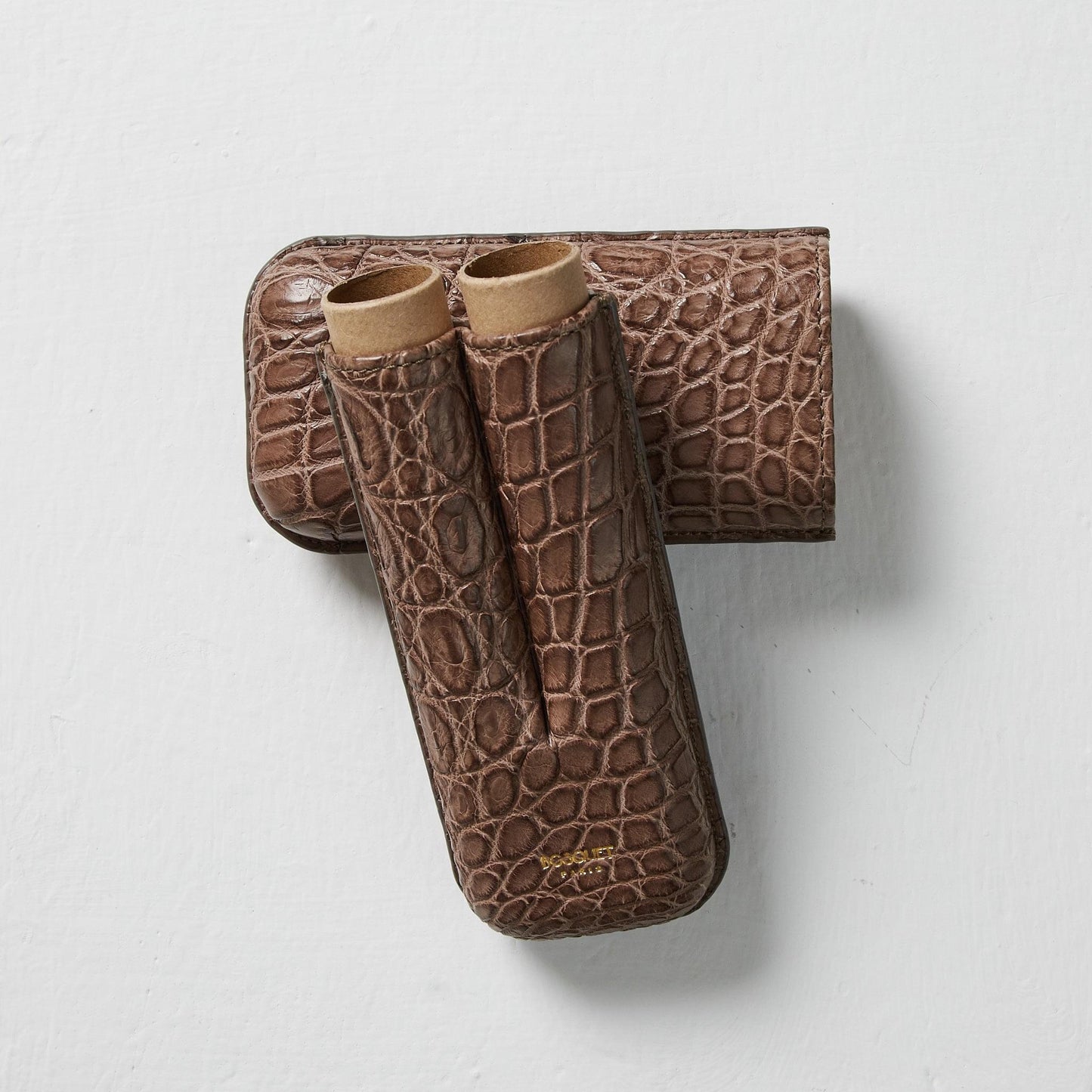Genuine Crocodile Leather Case for 2 - Light Brown