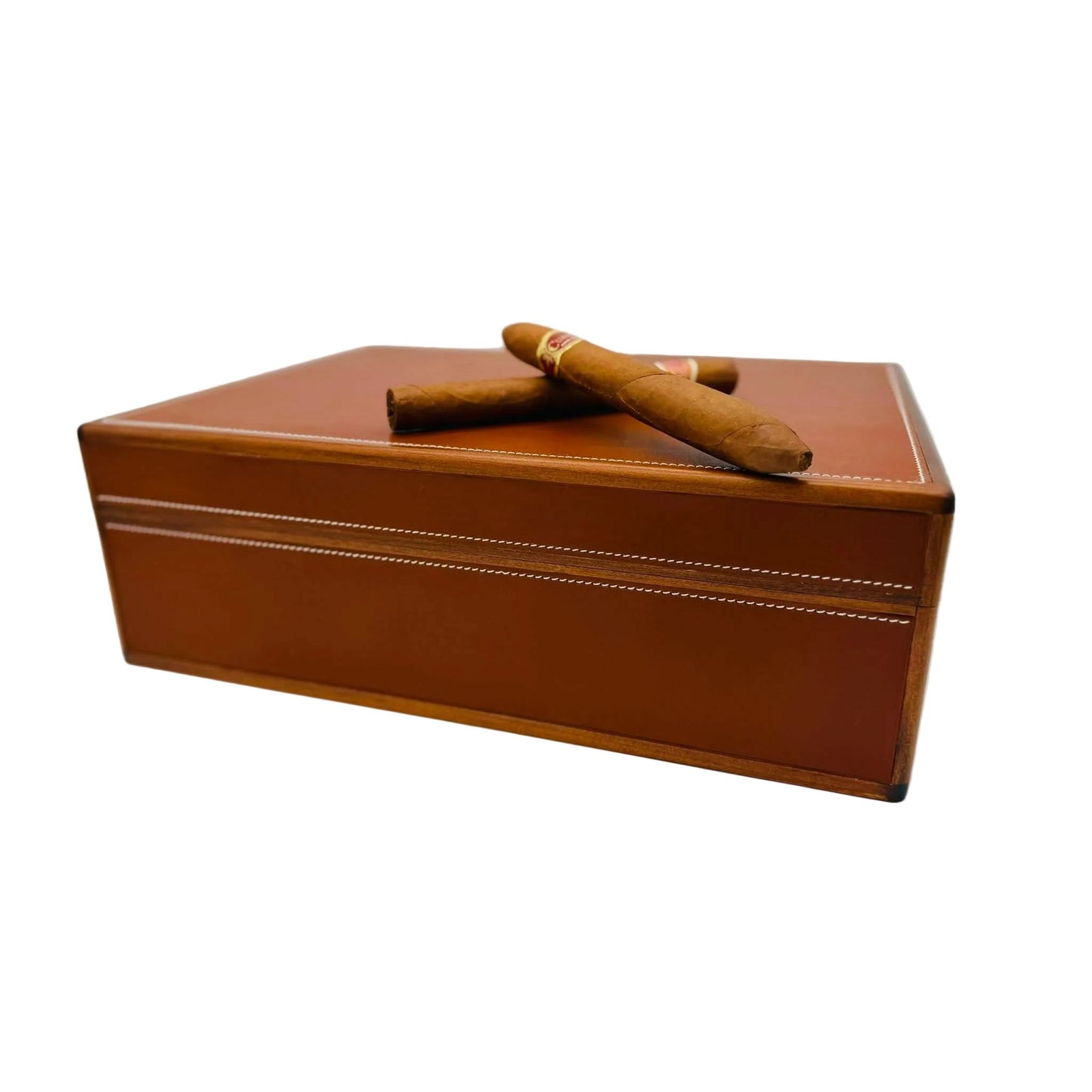 Desktop Humidor 75 cigars wood and Barenia leather - HERITAGE Collection