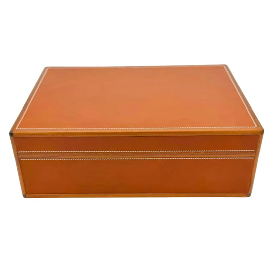 Desktop Humidor 75 cigars wood and Barenia leather - HERITAGE Collection