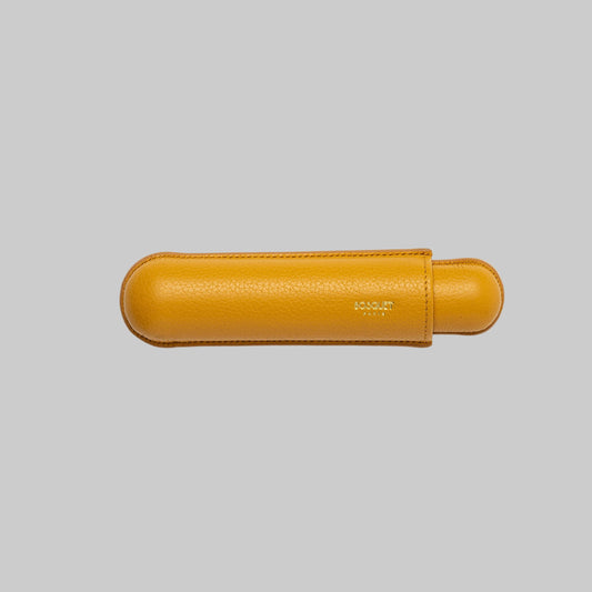 Grained Calf Leather case for 1 - Mustard