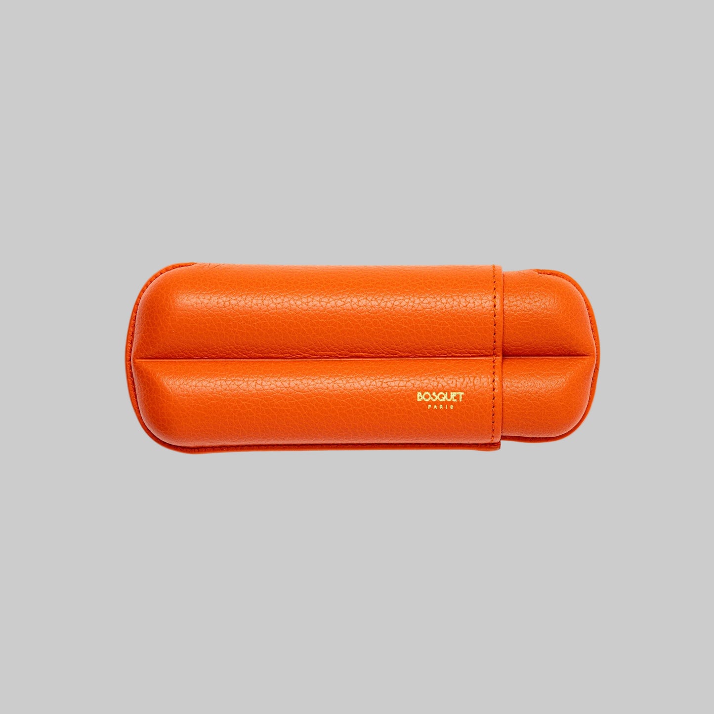 Grained Calf Leather Case For 2 -  Orange