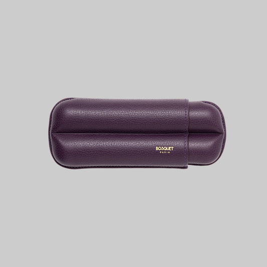 Grained Calf Leather Case For 2 - Violet