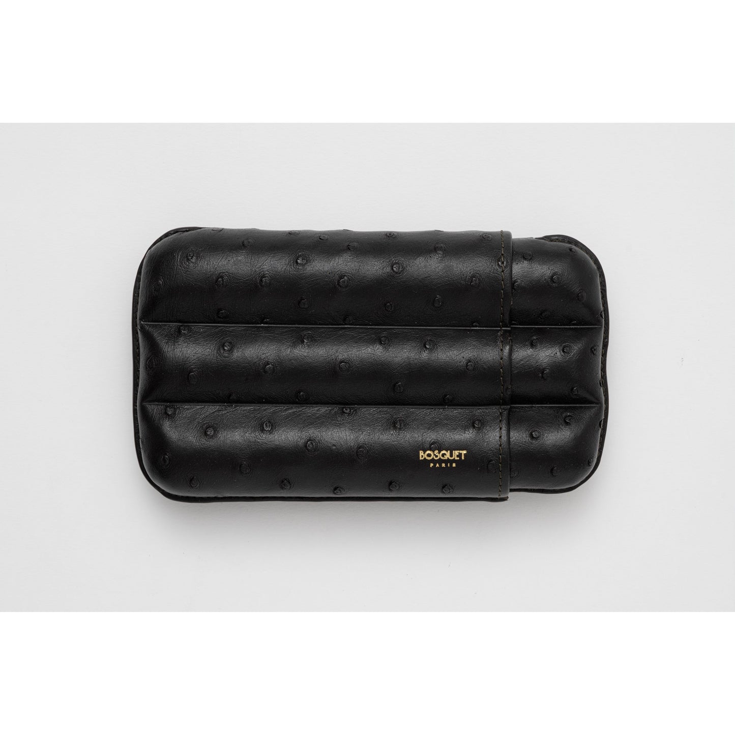 Ostrich Leather Case for 3 - Black