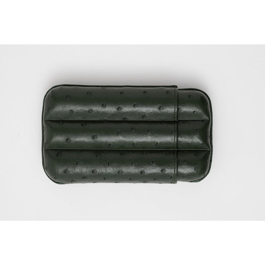 Ostrich Leather Case for 3 - Dark Green