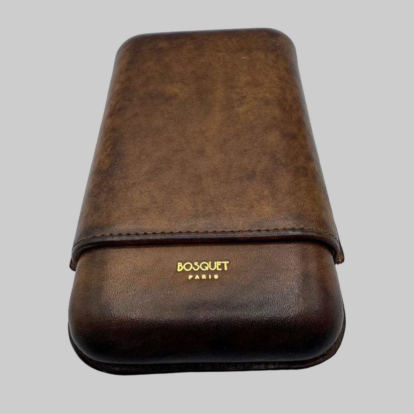 Calf Leather Case for 3 - Patina Hand finish Brown