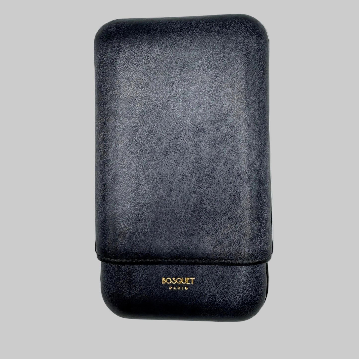 Calf Leather Case for 3 - Patina Hand finish Grey