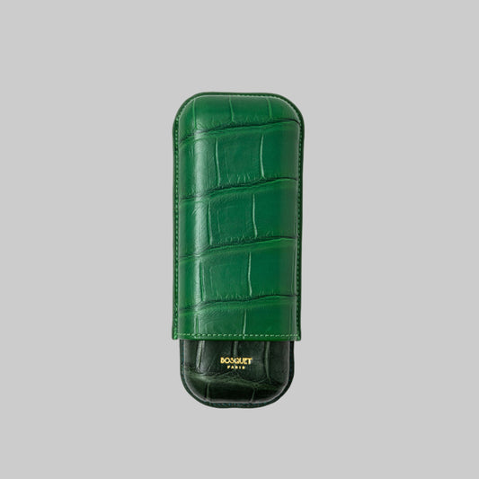 alligator cigarette case VTG Style Faux Alligator/Crocodile/Reptile Shorts Brown Beige Crafted from genuine black leather with a striking crocodile pattern exterior Brizard & Co. Cigar Case