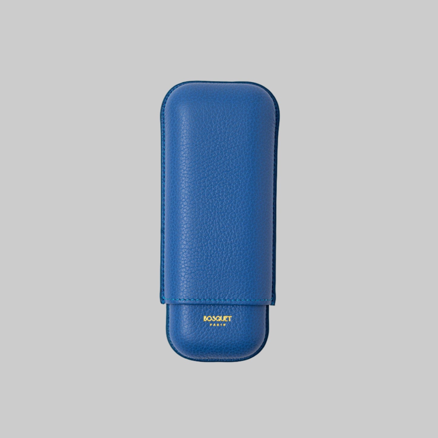 Grained Calf Leather Case For 2 - Capri Blue