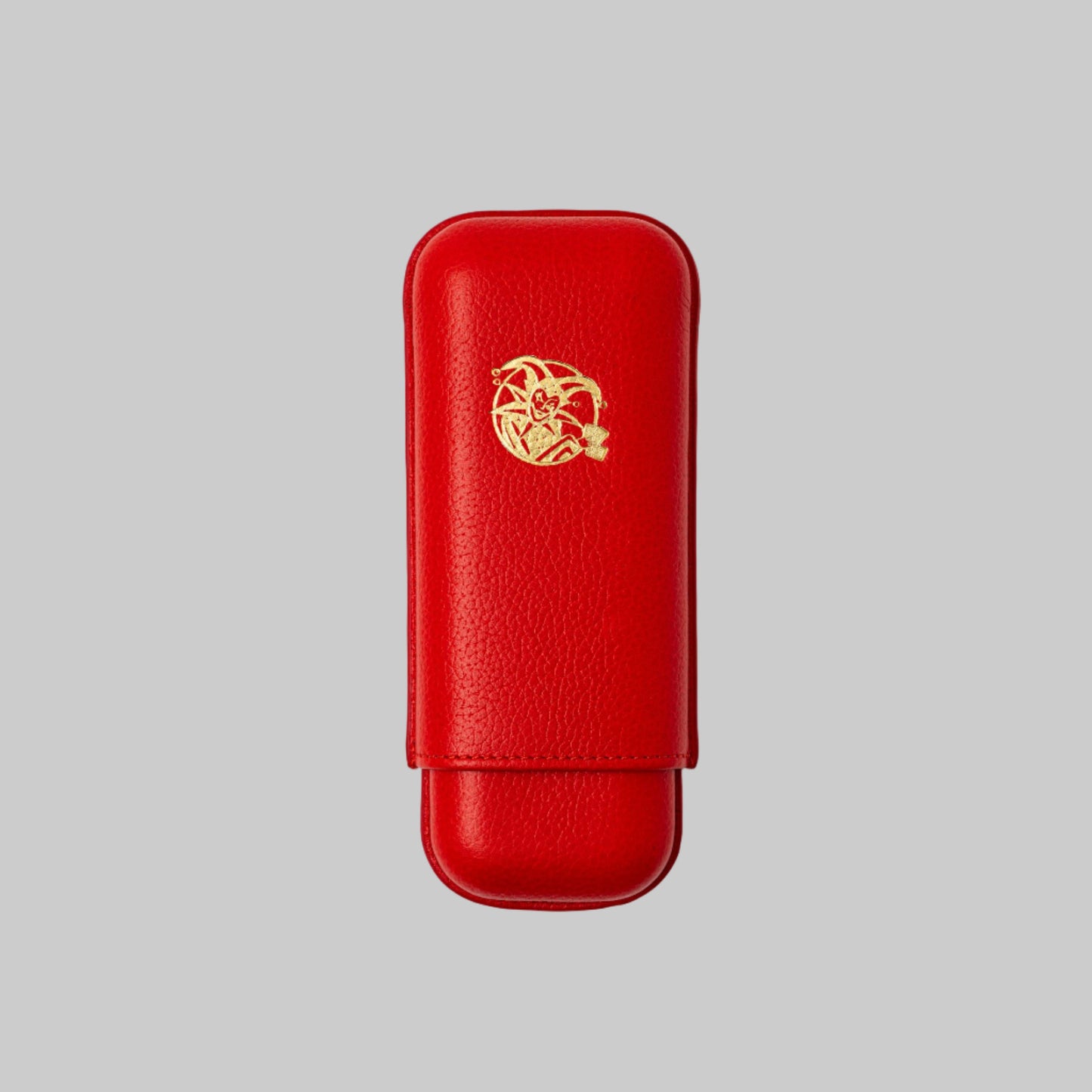 Grained Calf Leather Case For 2 - Red Joker Casino