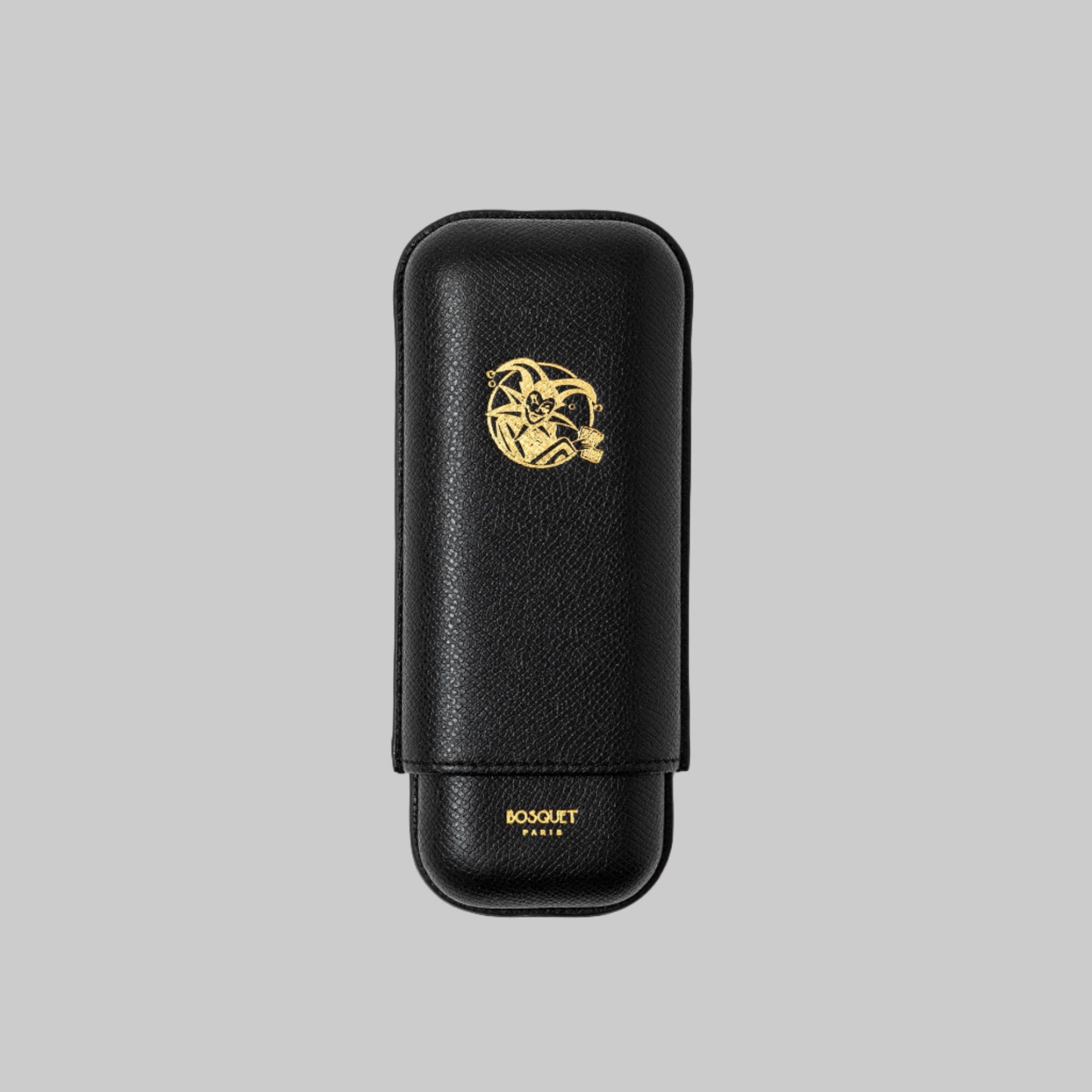 Grained Calf Leather Case For 2 - Black Joker Casino serie