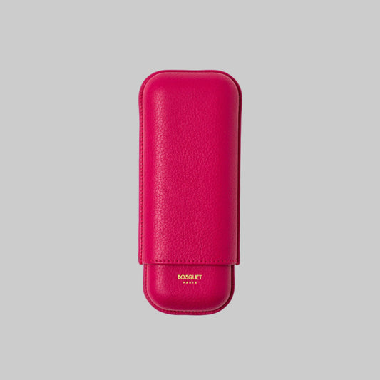 Grained Calf Leather Case For 2 - Pink