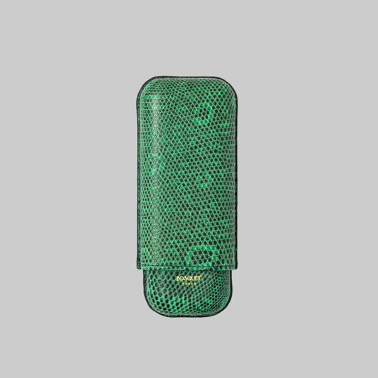 Lizard Leather Case for 2 - Green
