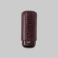 Ostrich Leg Leather Rectangular Cigar Case - Wine Burgundy