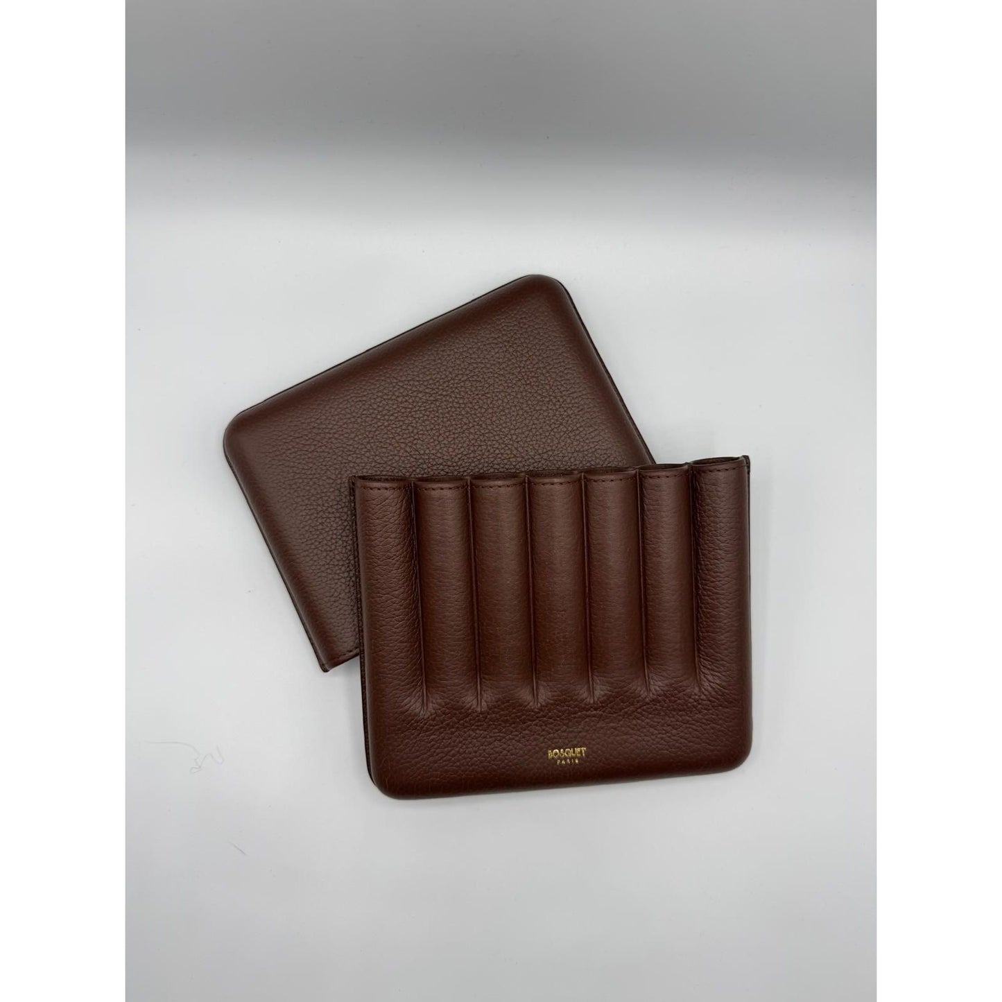 Grained Calf Leather Case for 7 - Brown