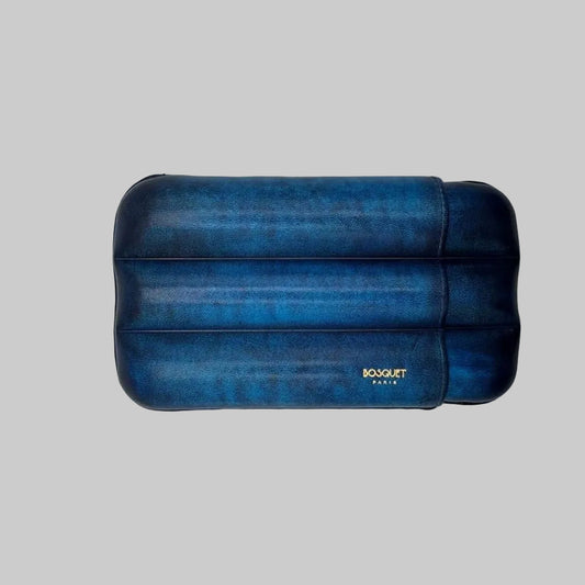 Smooth Calf Leather Case for 3 - Patina Finish Blue 27mm