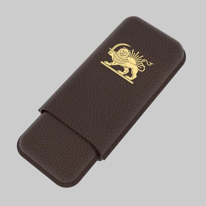 Grained Calf Leather Case For 2 - Dark Brown NOWRUZ Edition