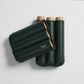 Grained Calf Leather cigar Case For 3 cigars - forest green, genuine leather cigar case, elegant handcrafted cigar case
