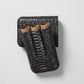 genuine python Leather cigar Case for 3 cigars  -black, elegant cigar case