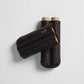 genuine grained ostrich leather cigar case for 2 cigars, Leather cigar Case For 2 cigars - dark brown, elegant cigar case